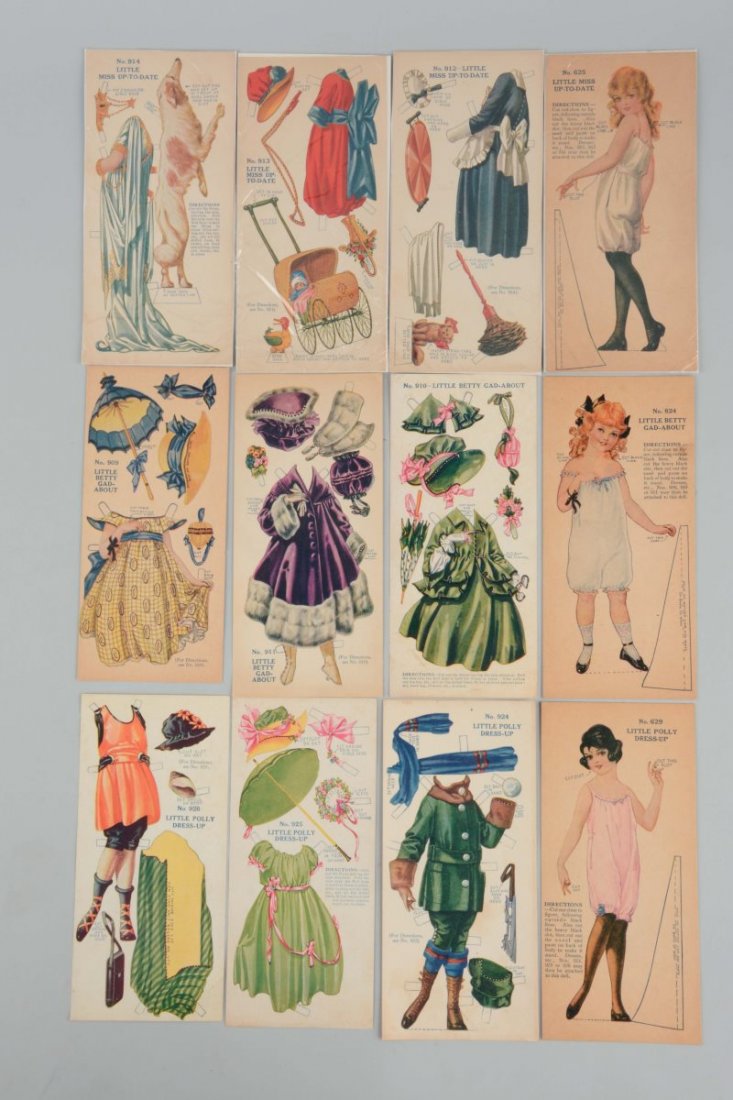 Lot of 3: Antique Paper Doll Sets. (1 of 1)