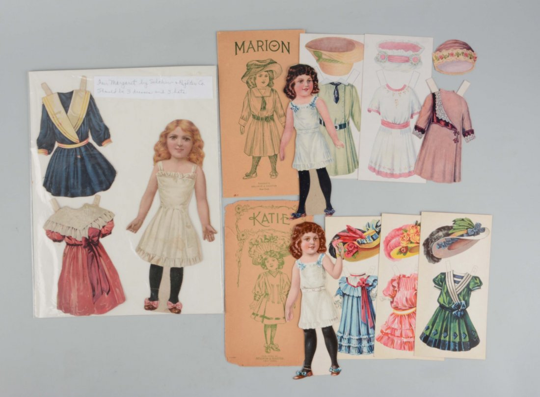 Lot of 3: Antique Paper Dolls. (1 of 1)
