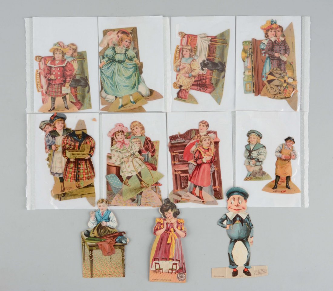 Large Assortment Lion Coffee Adv. Paper Dolls. (1 of 1)