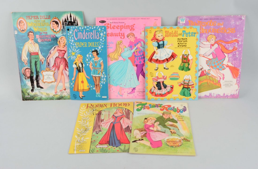 Lot of 7: Assorted Vintage Uncut Paper Doll Books. (1 of 1)