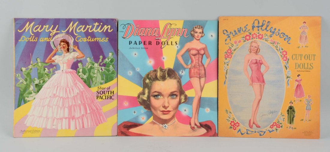 Lot of 3: Vintage Celebrity Paper Doll Books. (1 of 1)