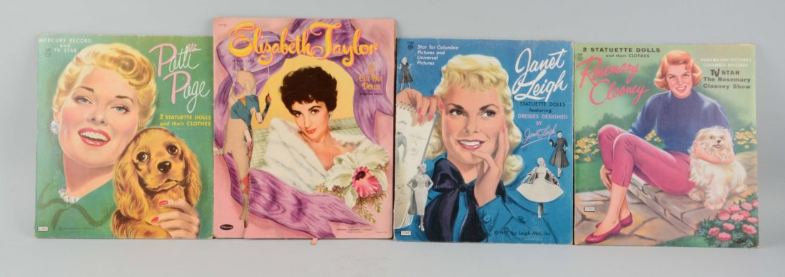 Lot of 4: Vintage 50's Celebrity Paper Doll Books. (1 of 1)
