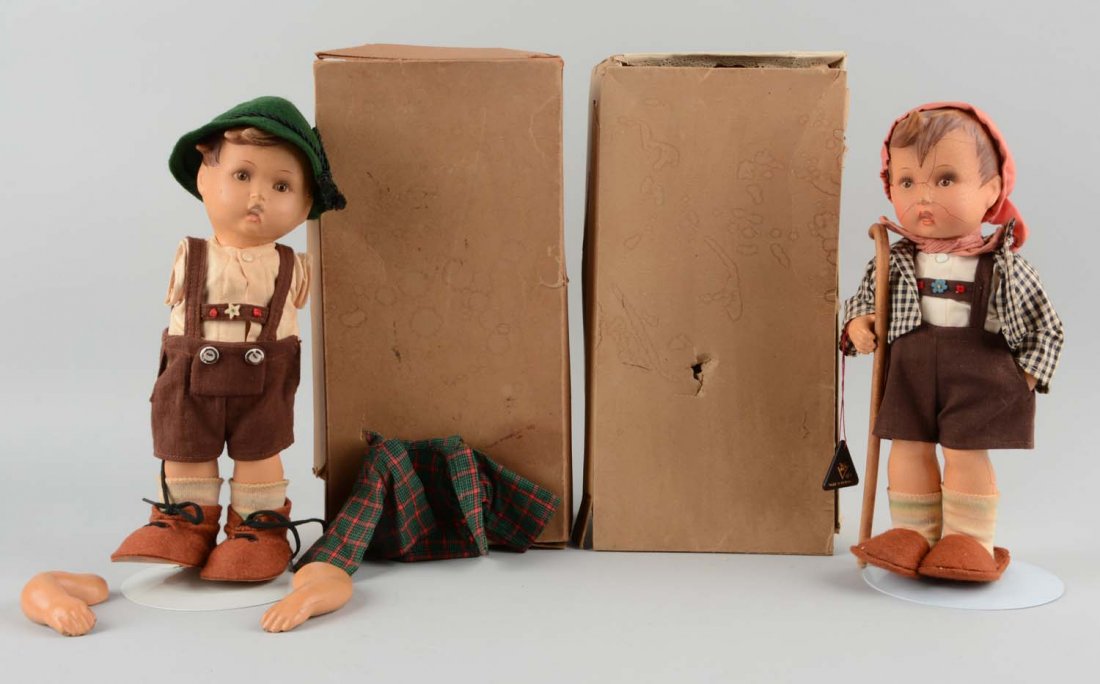 Lot Of 2: Bxd Vintage German Hummel Rubber Dolls. (1 of 3)