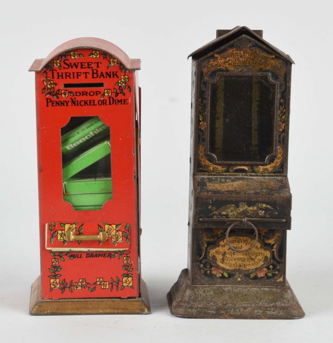 Lot of 2: Tin Vending Banks. (1 of 2)
