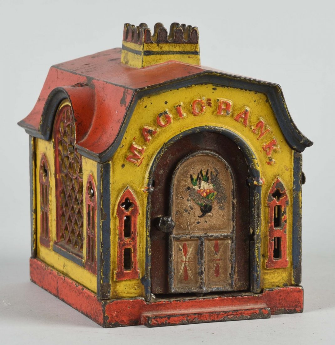 Cast Iron Magic Bank. (1 of 2)