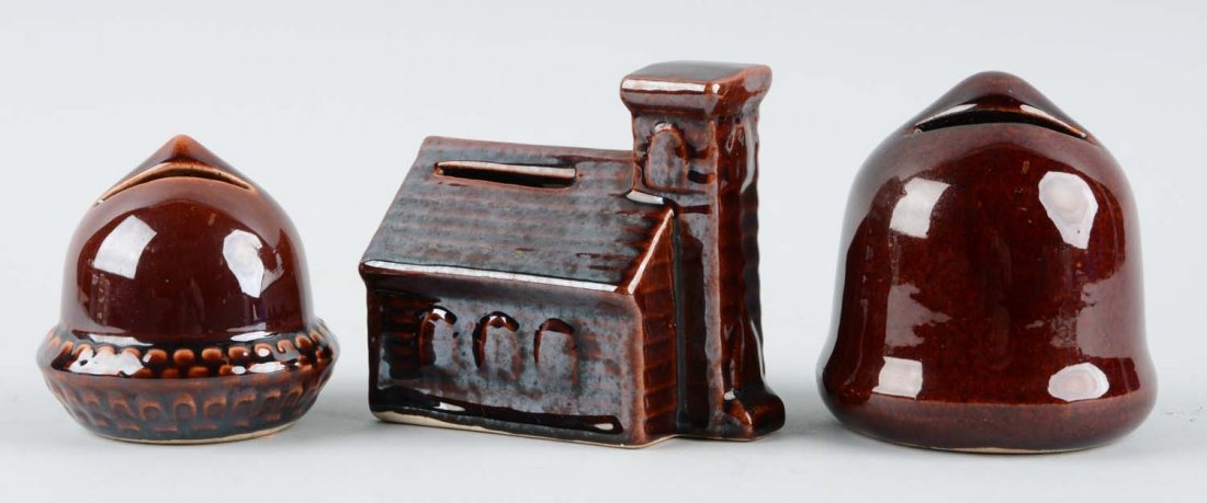 Lot Of 3: Pottery Still Banks. (1 of 1)