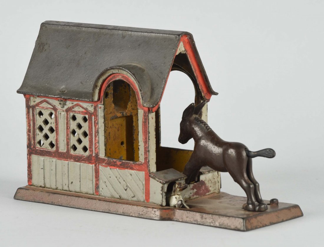 Mule Entering Barn Mechanical Bank (1 of 1)