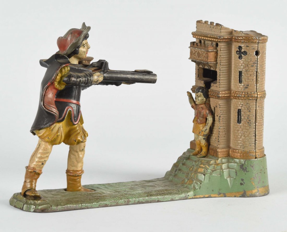 Cast Iron William Tell Mechanical Bank. (1 of 2)