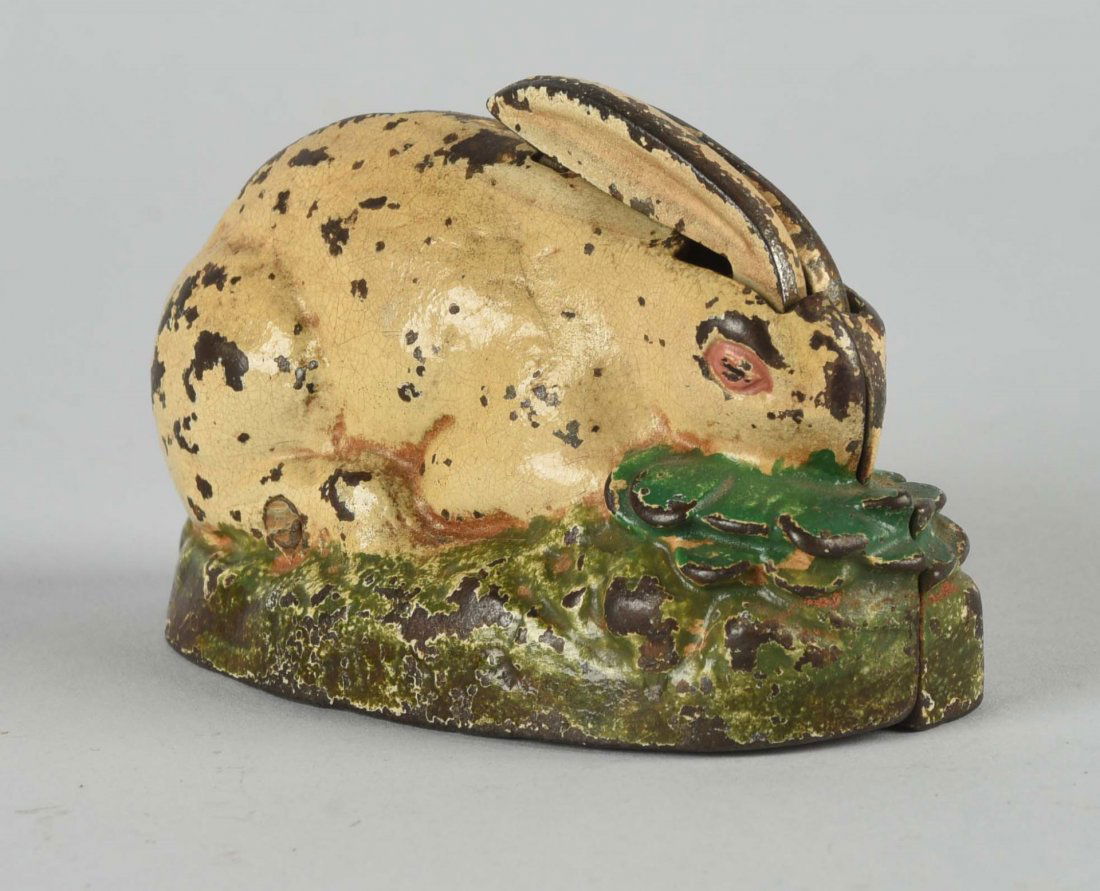 Rabbit Eating Cabbage Mechanical Bank. (1 of 1)