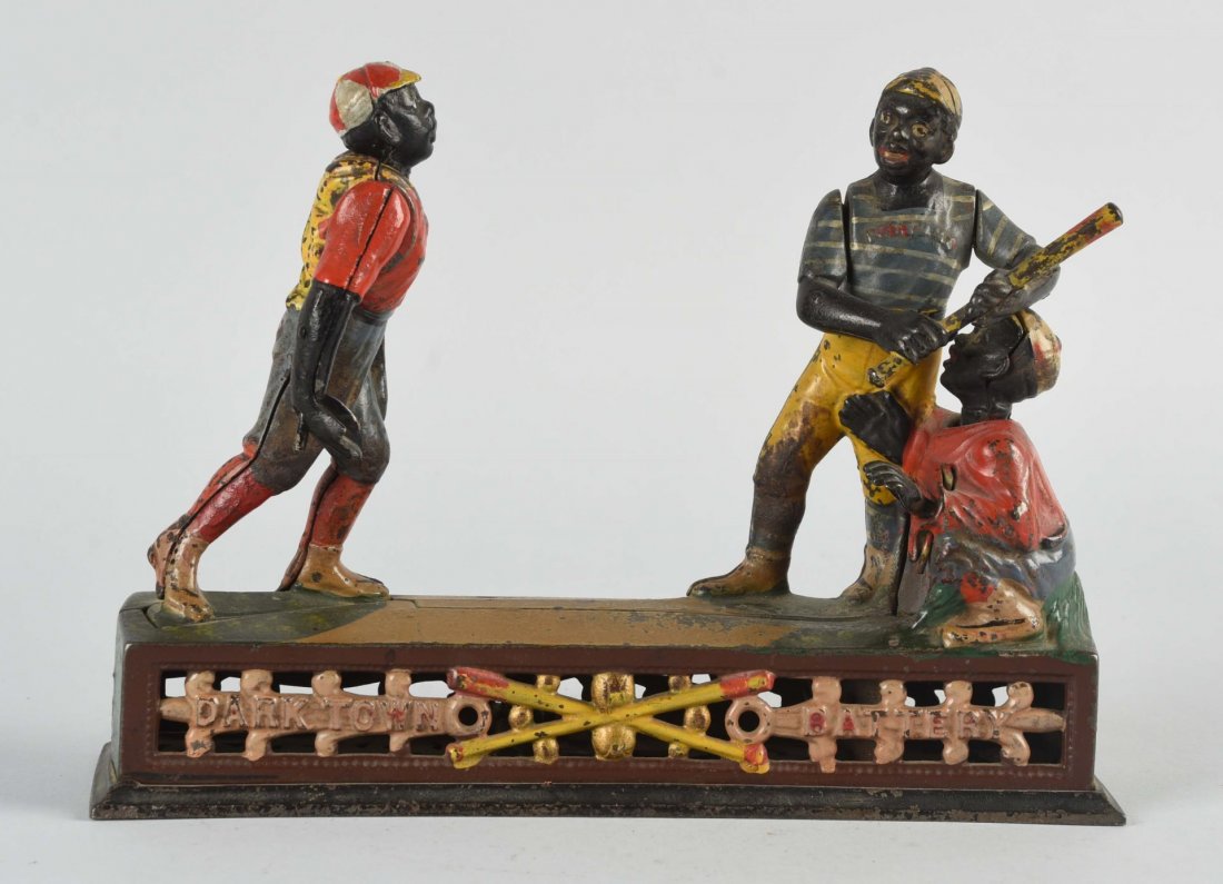 Cast Iron Dark Town Battery Mechanical Bank (1 of 2)