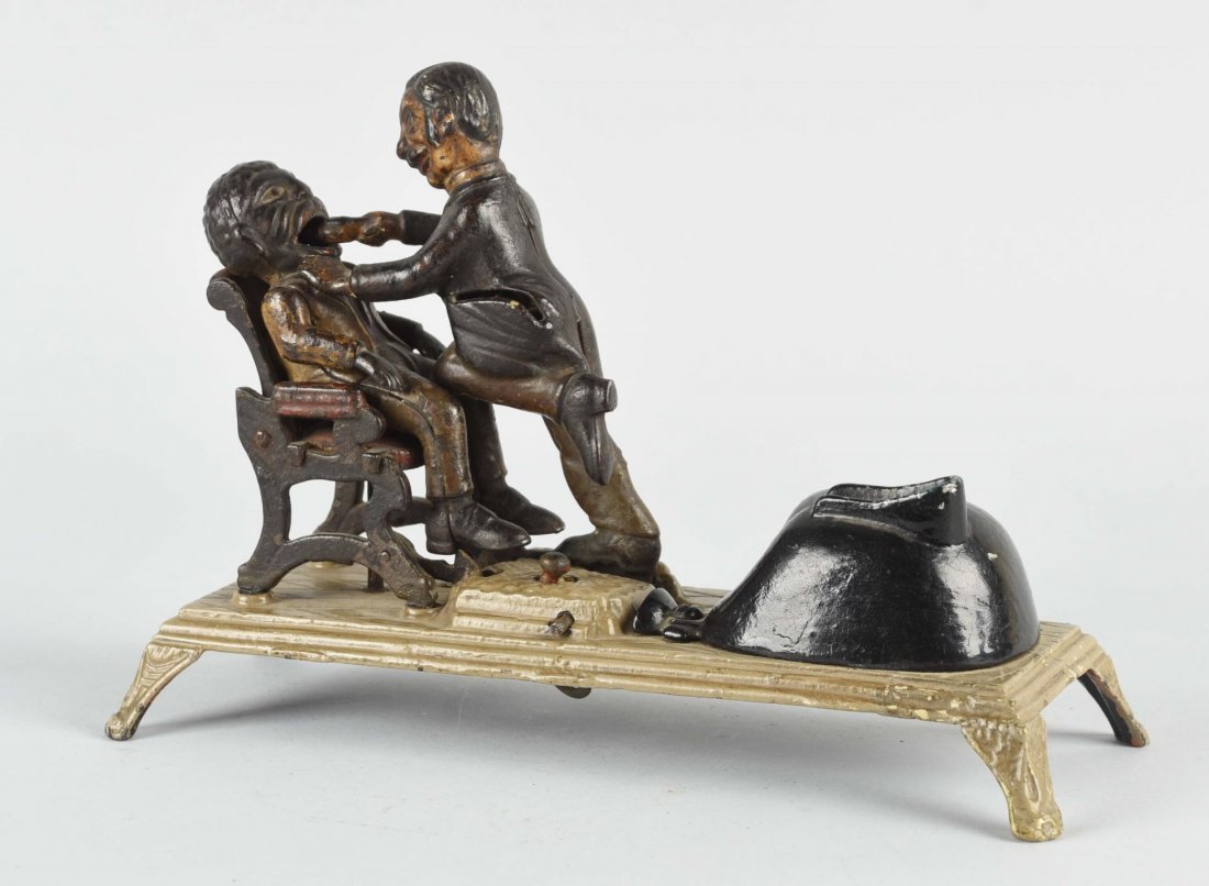 Cast Iron Dentist Mechanical Bank. (1 of 2)