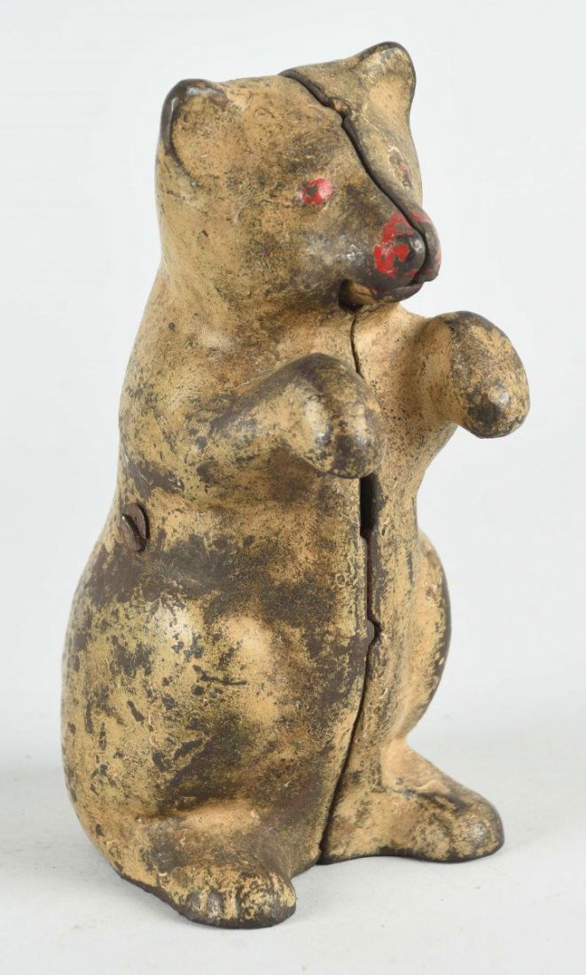 Cast Iron Begging Bear Bank. (1 of 2)