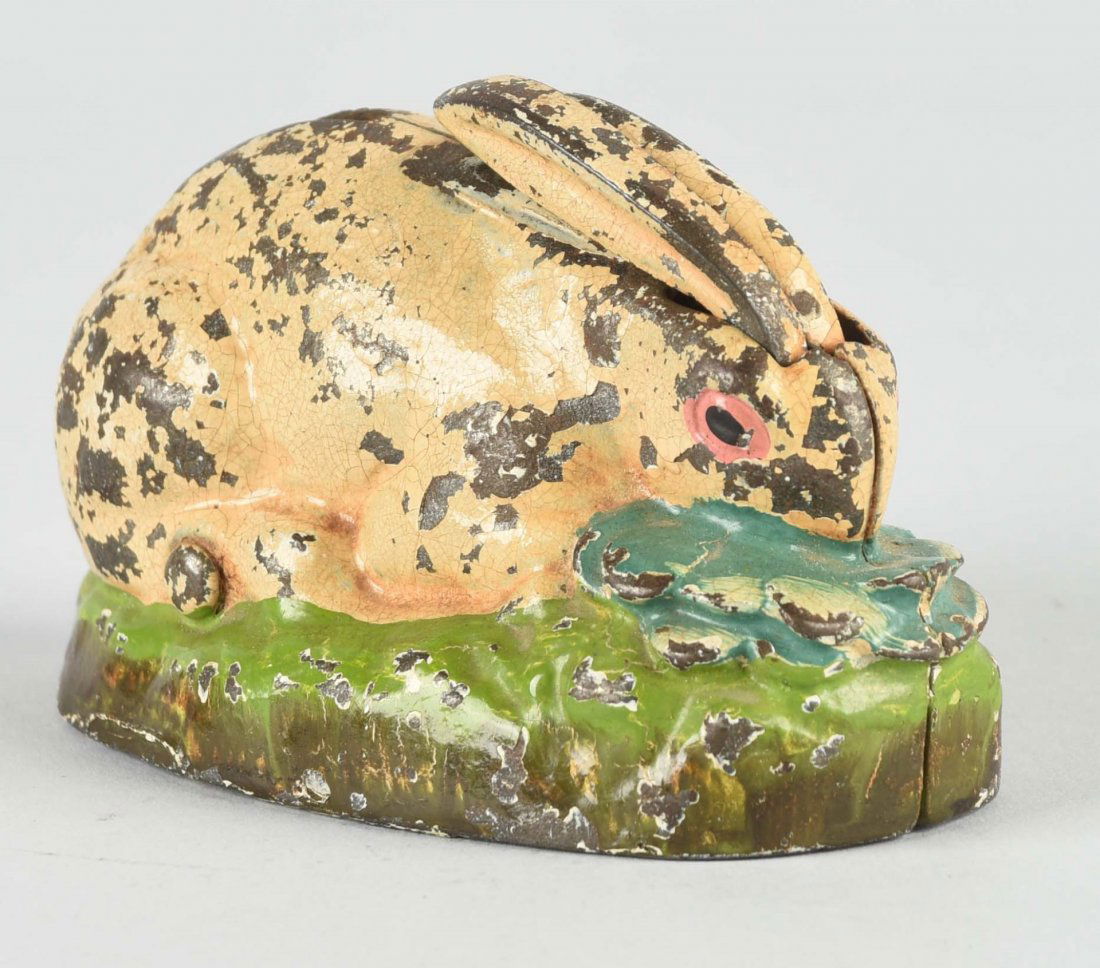 Rabbit Eating Cabbage Mechanical Bank. (1 of 1)