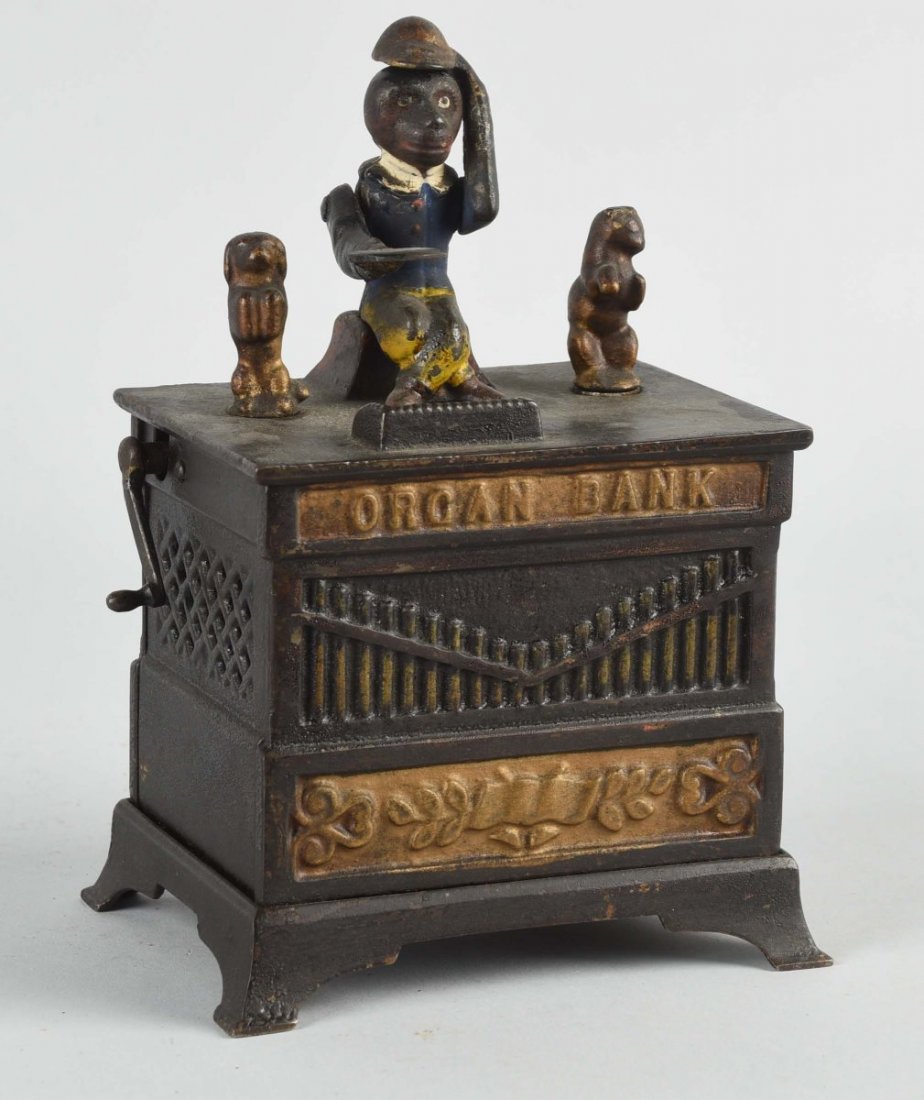 Cast Iron Organ Bank.: Manufactured by Kyser & Rex. Working condition. Condition (Very Good - Excellent). Size 7-3/4'' T.