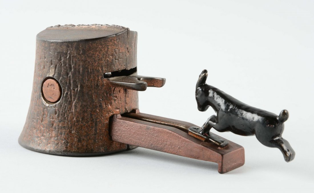Butting Goat Mechanical Bank. (1 of 3)
