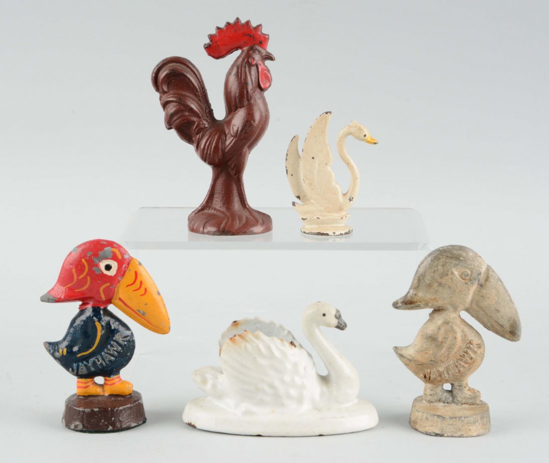 Lot Of 5: Cast Iron Figural Paperweights. (1 of 1)