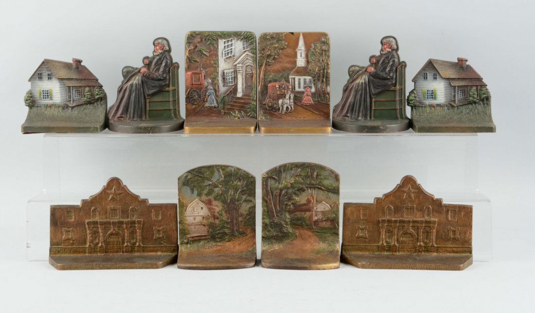 Lot of 5: Cast Iron Architectural Bookends. (1 of 1)