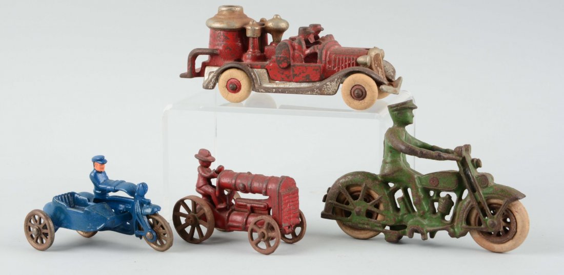 Lot Of 4: Cast Iron Vehicle Toys. (1 of 1)