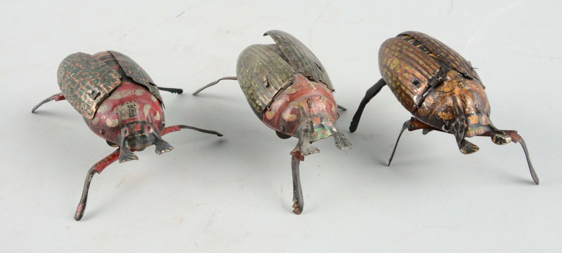 Lot of 3: German Tin Litho Wind-Up Bugs. (1 of 1)