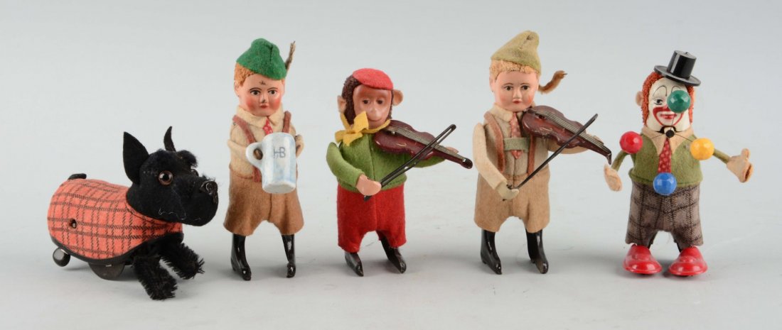 Lot of 5: German Wind-Up Toys. (1 of 1)