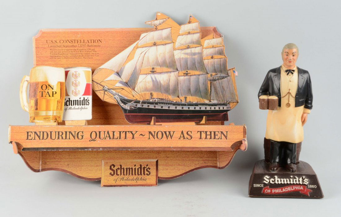 Lot Of 2: Schmidt's Beer Advertising Signs. (1 of 1)