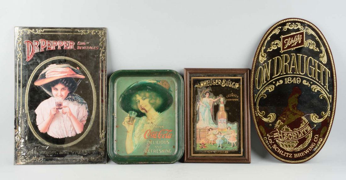 Lot Of 4: Beer and Soda Advertising Signs. (1 of 1)