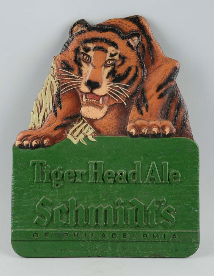Schmidt's Beer Tiger Head Ale Composite Sign. (1 of 1)