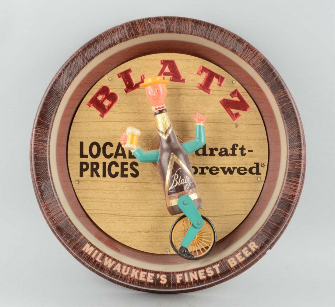 Blatz Beer Unicycle Motion Sign. (1 of 1)