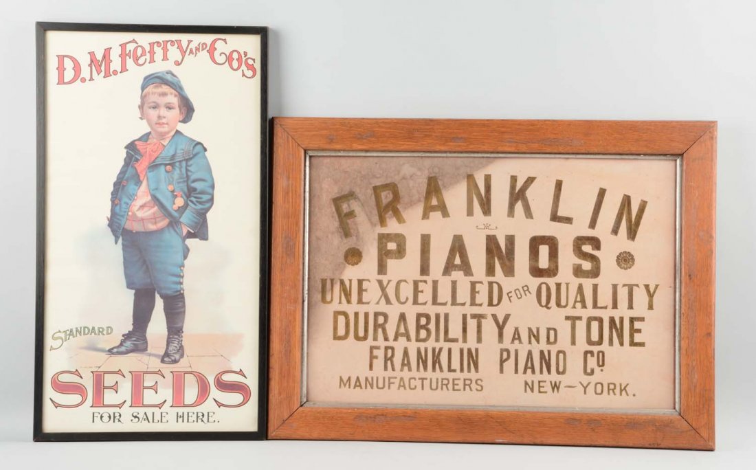 Lot of 2: Franklin Pianos & Ferry Seeds Posters. (1 of 1)