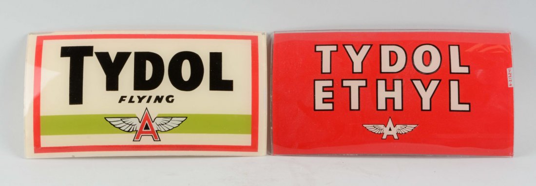 Lot of 2: Tydol Advertising Curved Glass Signs. (1 of 1)