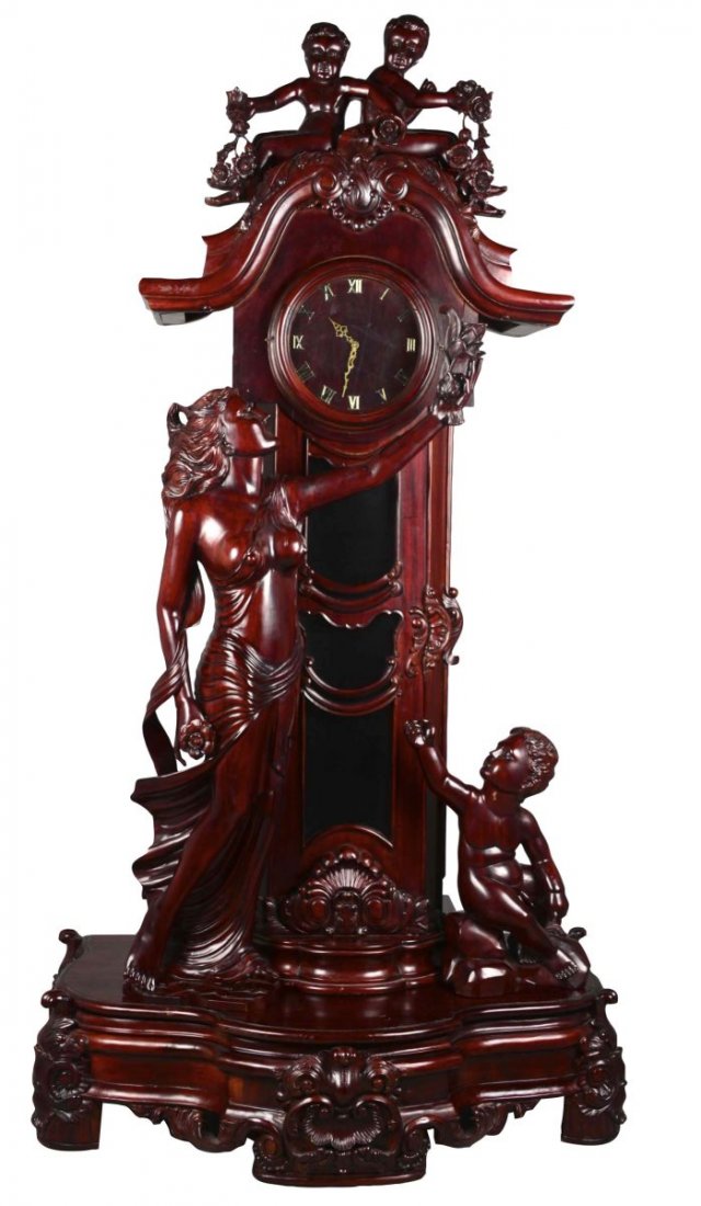 Mahogany Eternal Timeless Love Grandfather Clock (1 of 10)
