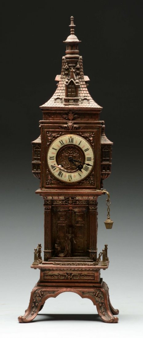 French Metal Case Clock Tower Clock. (1 of 4)