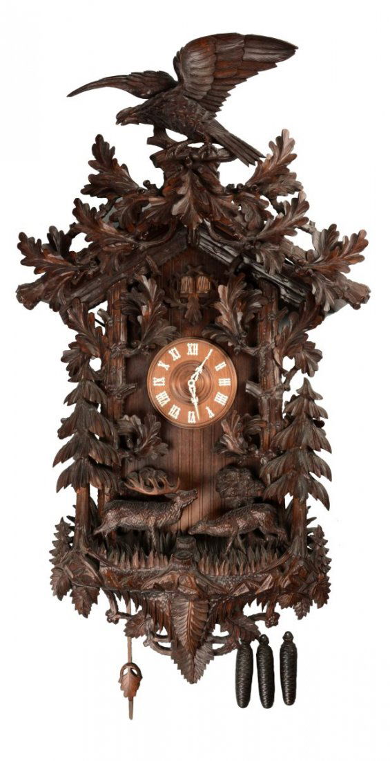 Modern Black Forest Musical Cuckoo Wall Clock. (1 of 3)