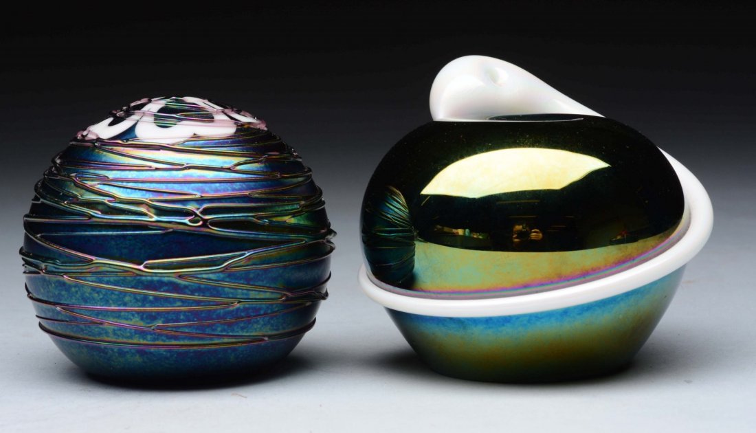 Lot of 2: Terry Crider Paperweights. (1 of 5)