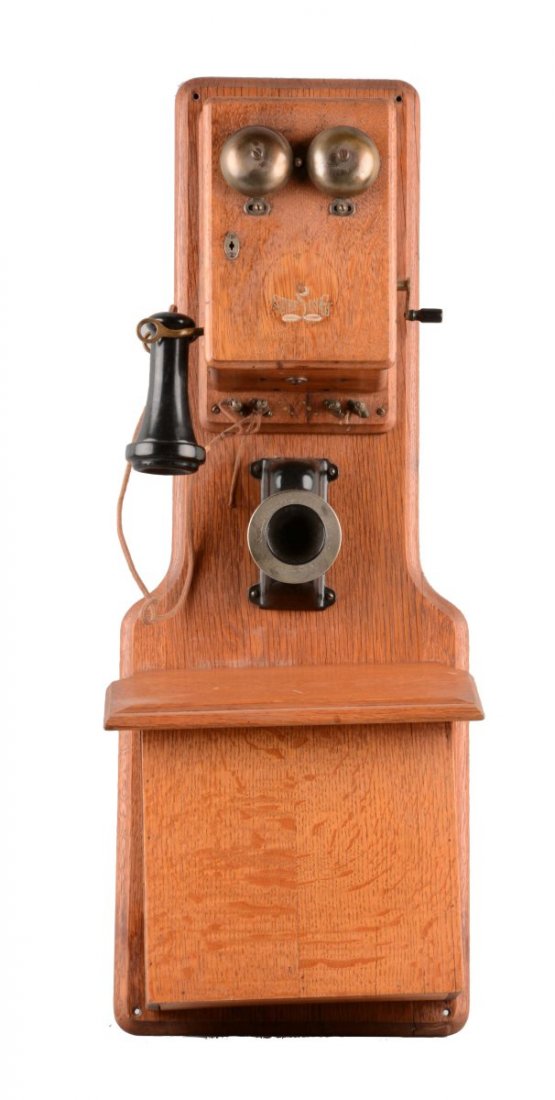 Sterling Electric Co Wooden Wall Phone. (1 of 2)