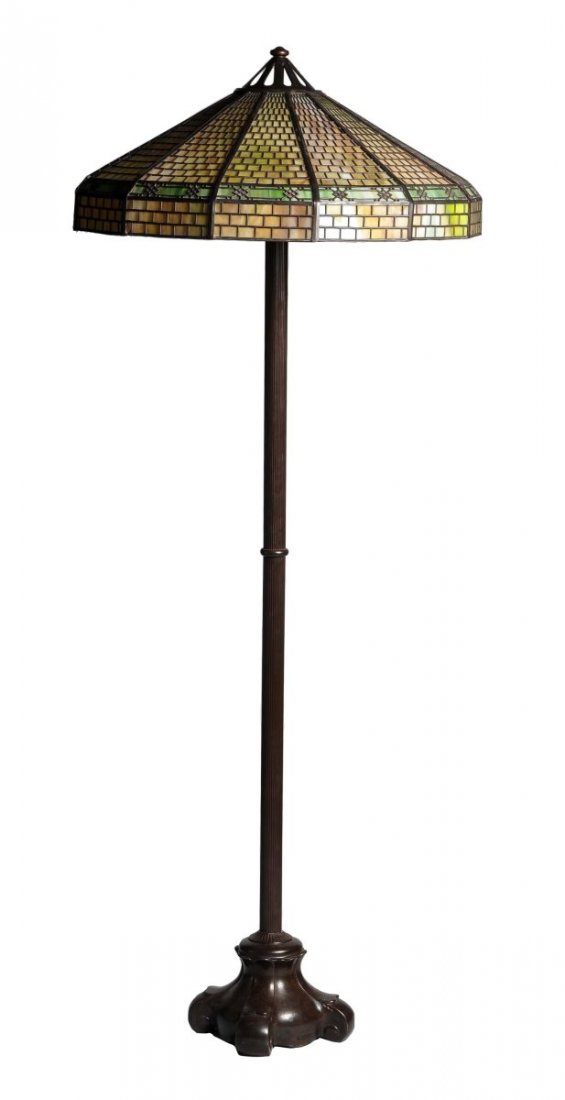Handel Floor Lamp with Handel Diamond Band Shade. (1 of 3)