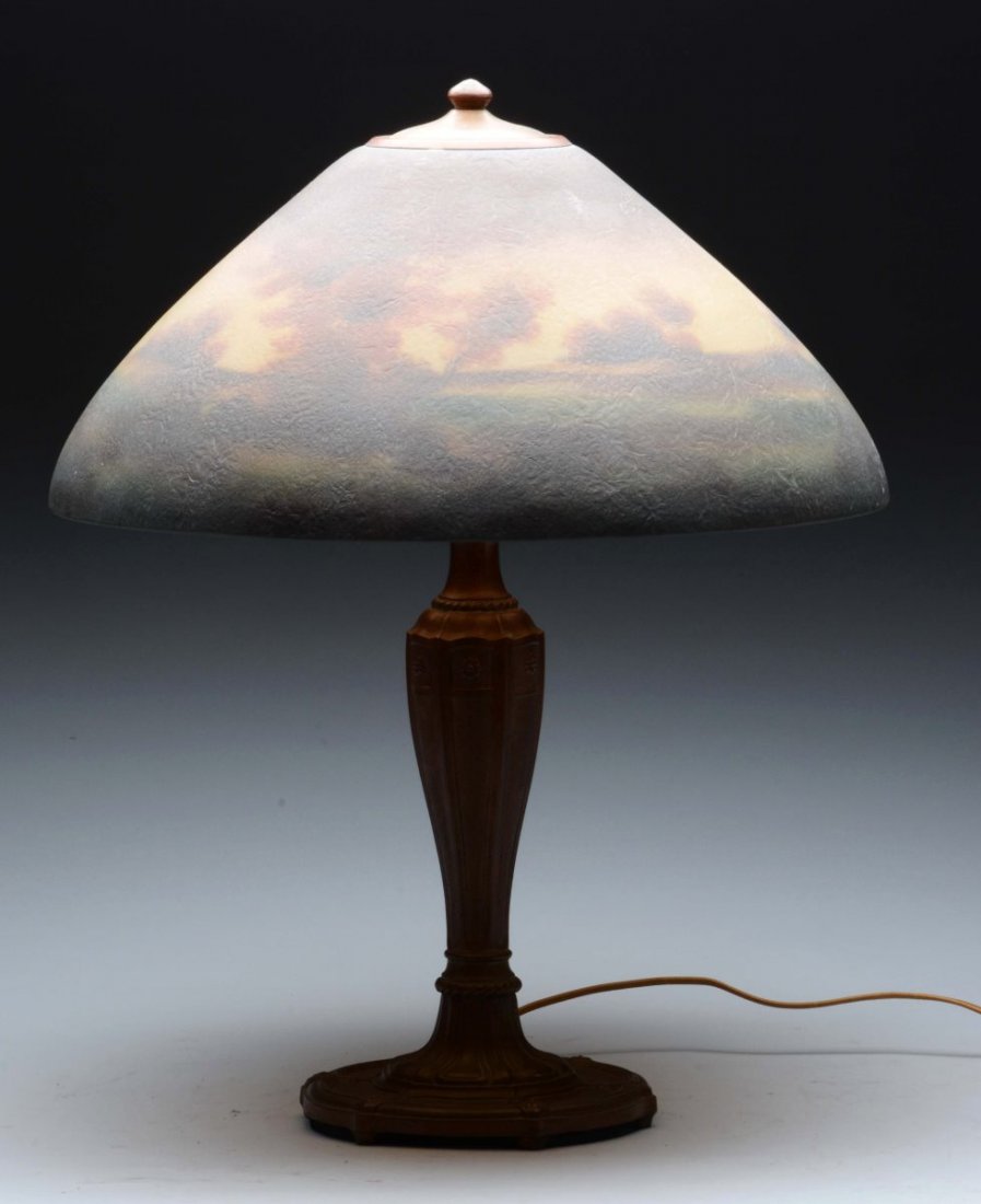 Jefferson Reverse Painted Dome Shade Table Lamp. (1 of 4)