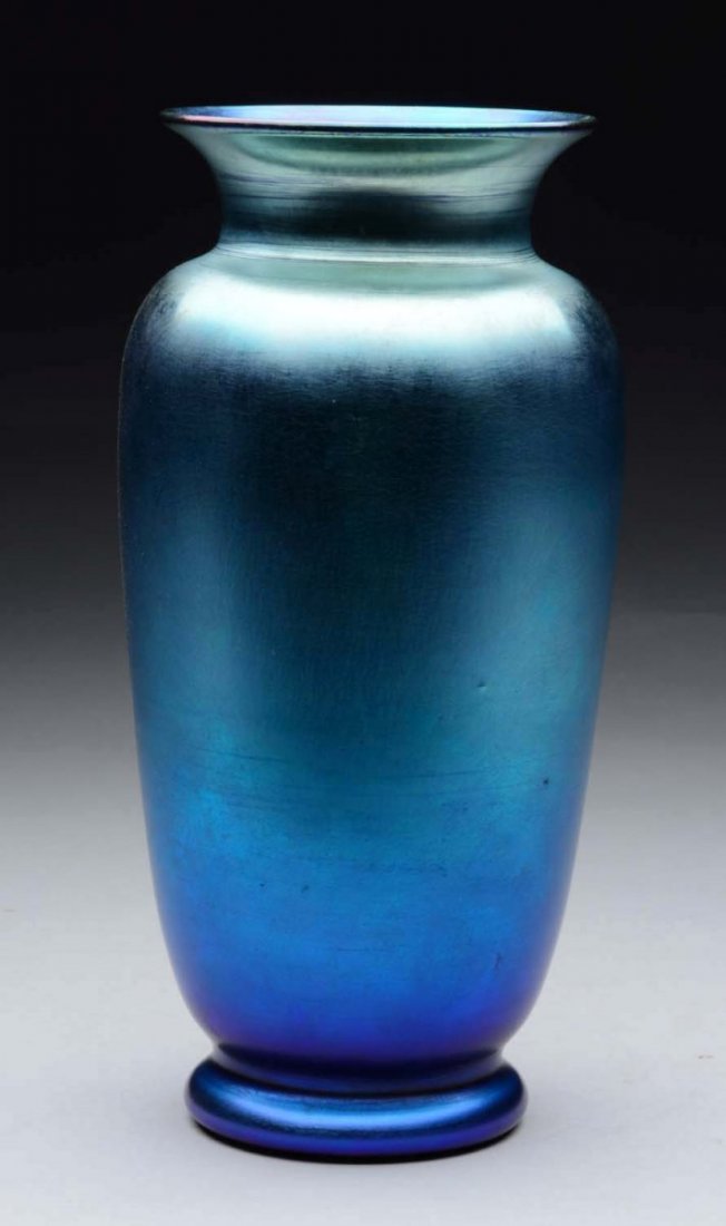 Blue Art Glass Vase. (1 of 4)
