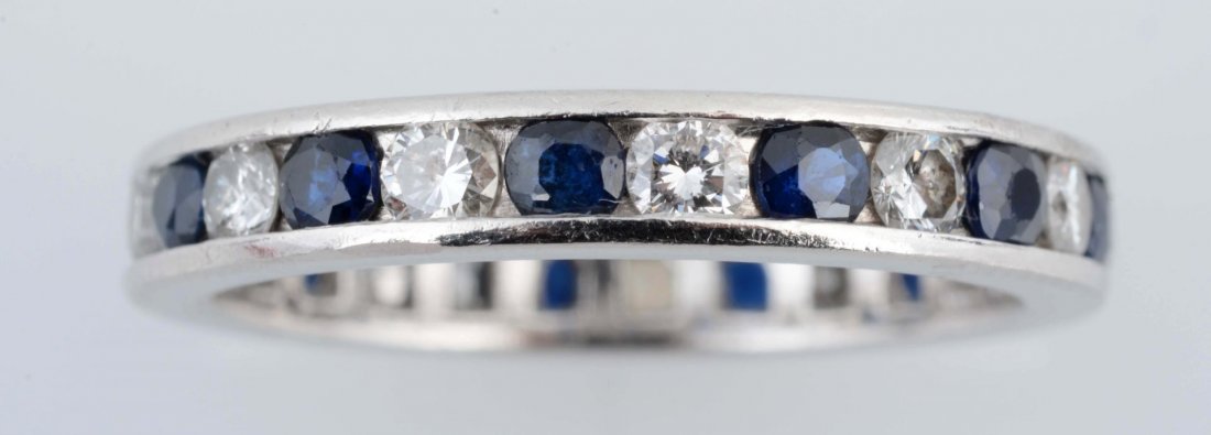 Diamond & Sapphire Eternity Style Ring. (1 of 2)