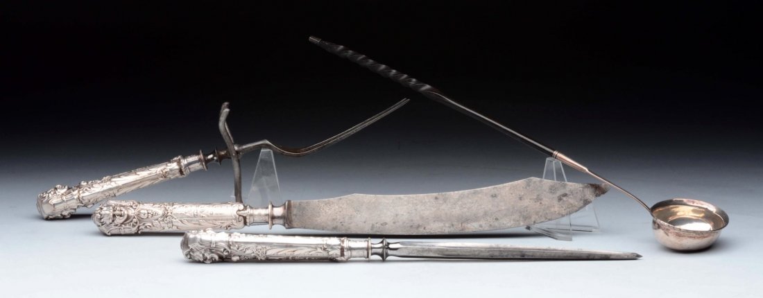 Lot of 4: Sterling Silver Kitchenware & Ladle. (1 of 3)