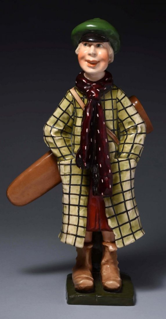 Amphora Ceramic Whimsical Figure of Golf Caddy. (1 of 3)
