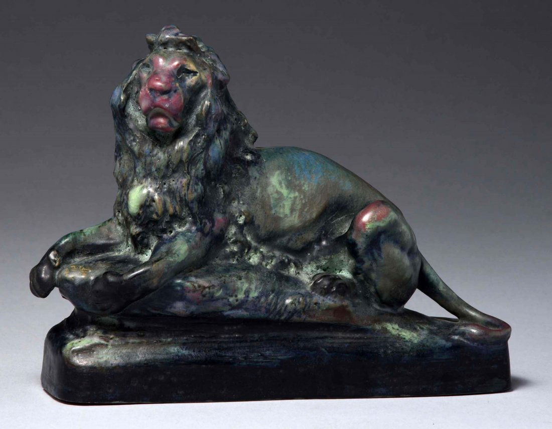 Amphora Ceramic Figural Sitting Lion. (1 of 3)