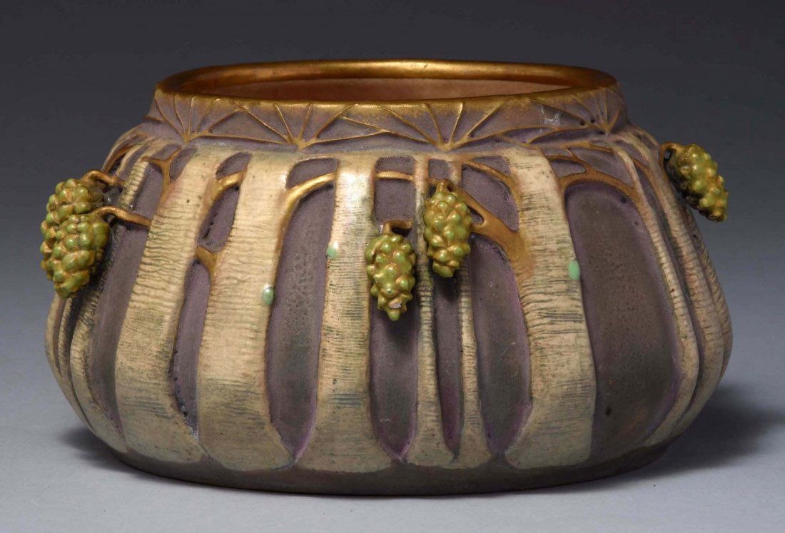 Paul Dachsel Ceramic Green Pinecone Tree Vase. (1 of 3)