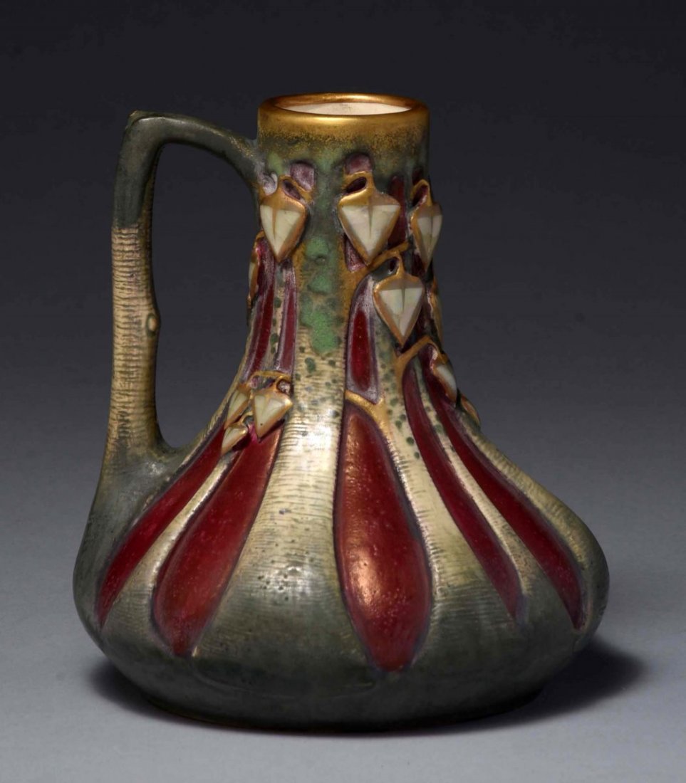 Paul Dachsel Ceramic Arrowleaf Tree Pitcher. (1 of 3)