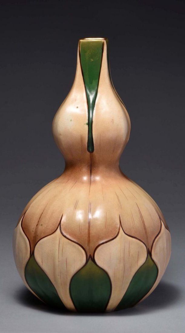 Amphora Ceramic Double Gourd Stylized Vase. (1 of 2)