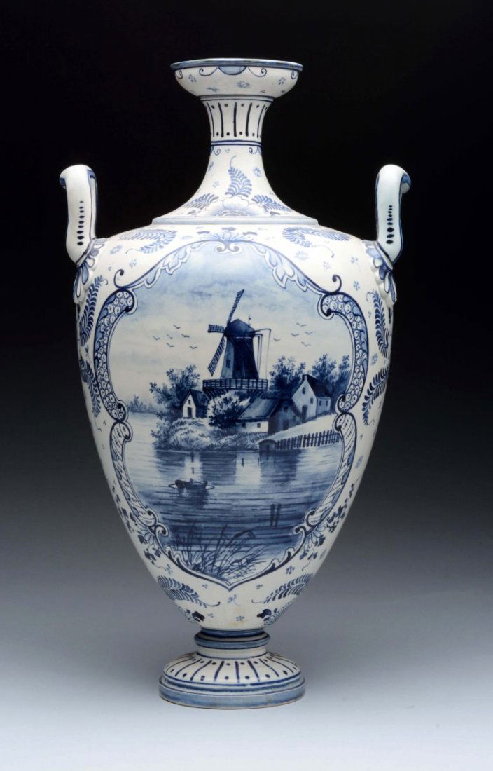 Royal Bonn Vase With Windmill. (1 of 4)