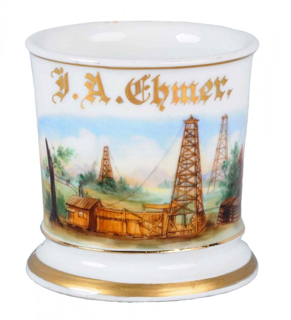 Oil Rigger Shaving Mug. (1 of 3)