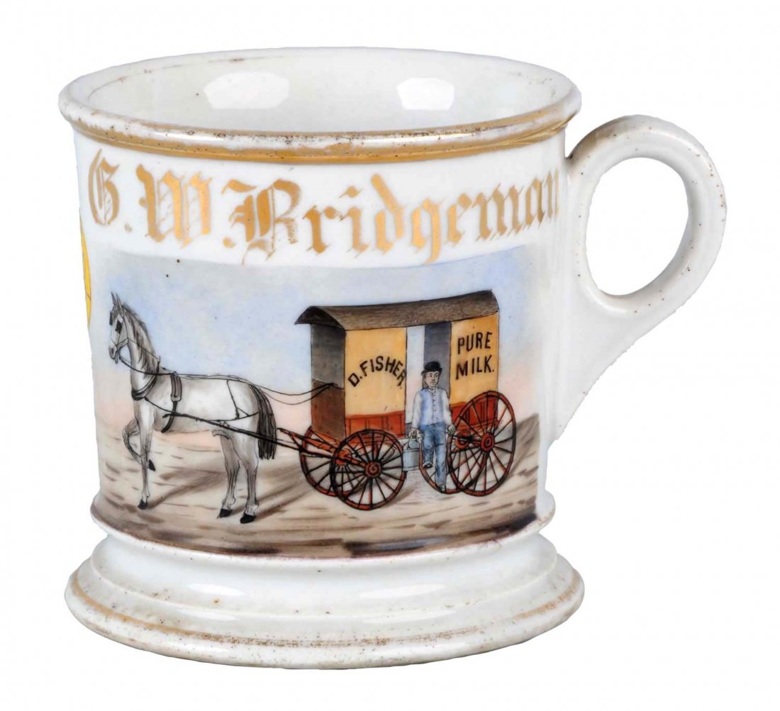 Horse Drawn Milk Wagon Shaving Mug. (1 of 3)