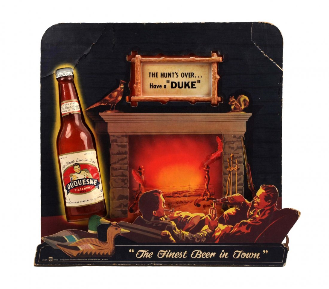 Duquesne Beer Diecut Cardboard Motion Sign. (1 of 2)
