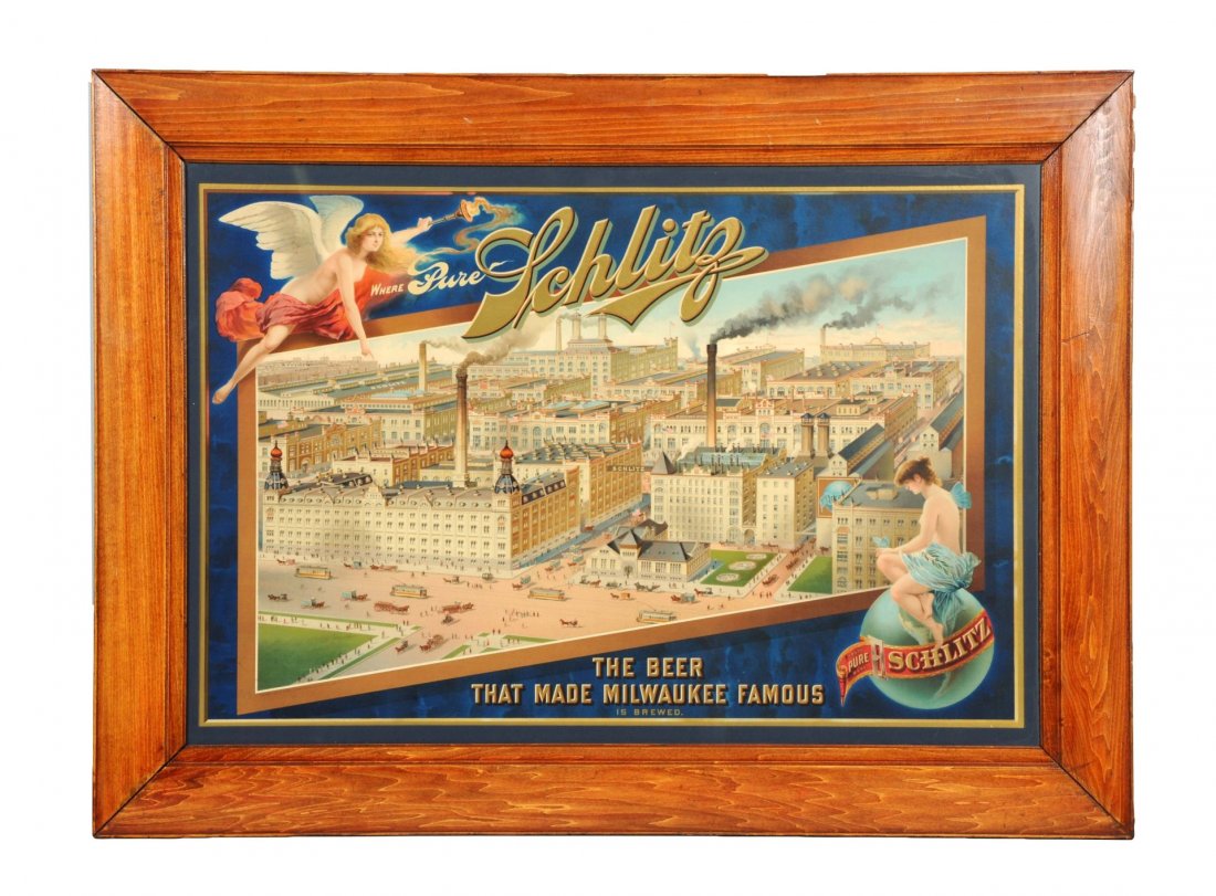 Large Schlitz Beer Paper Advertising Poster. (1 of 1)